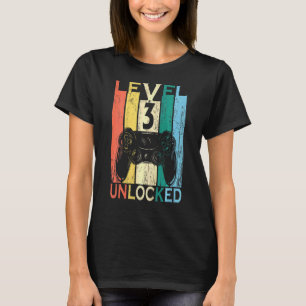 Camiseta Niños de nivel 3 Desbloqueados Retro Video Gamer T