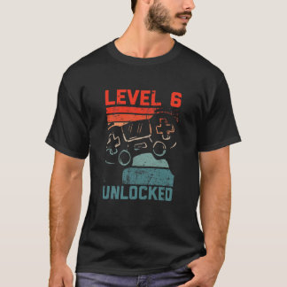 Camiseta Niños De Nivel 6 Amantes De Videojuegos Desbloquea