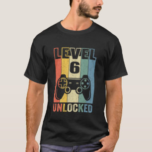 Camiseta Niños De Nivel 6 Desbloqueados Graciosos Video Gam