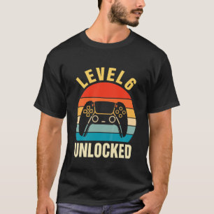 Camiseta Niños De Nivel 6 Desbloqueados Graciosos Video Gam