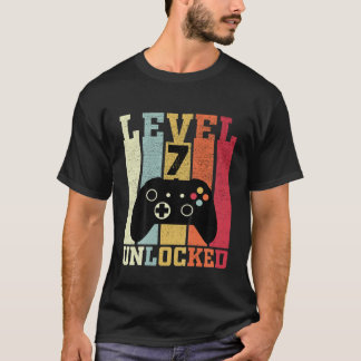 Camiseta Niños De Nivel 7 Desbloqueados Graciosos Video Gam