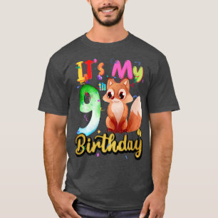 Camiseta Niños De Noveno Cumpleaños De 9 Años De Edad Para 