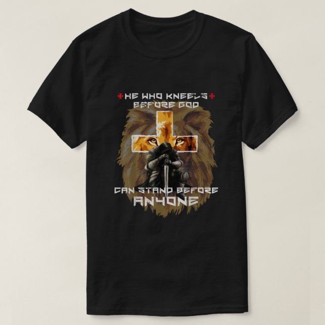 Camiseta Niños de Pascua Niños Ropa Religiosa Hombres León  (Diseño del anverso)