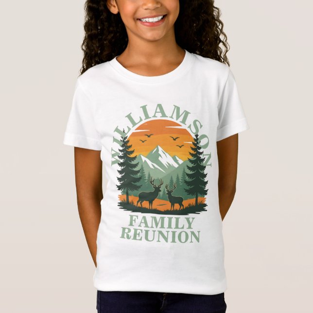 Camiseta Niños de Personalizable de Reunión de Familia Rust (Anverso)