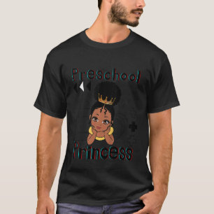 Camiseta Niños De Preescolar Princesa Chica Negra Mágica De