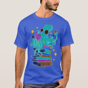 Camiseta niños de primaria leyendo pulpo lindo amor de libr