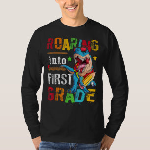 Camiseta Niños de primer grado de dinosaurios de vuelta a