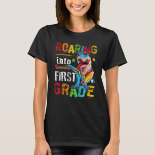 Camiseta Niños de primer grado de dinosaurios de vuelta a