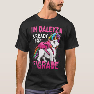 Camiseta Niños de primer grado Unicorn Soy Daleyza y estoy 