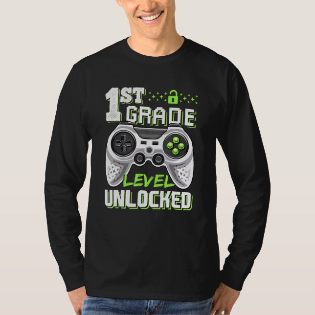 Camiseta Niños De Primer Nivel Videojuego Desbloqueado De P (Anverso)