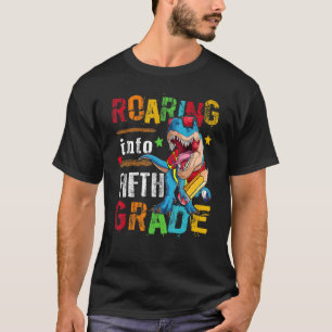 Camiseta Niños de quinto grado de dinosaurios de vuelta a c
