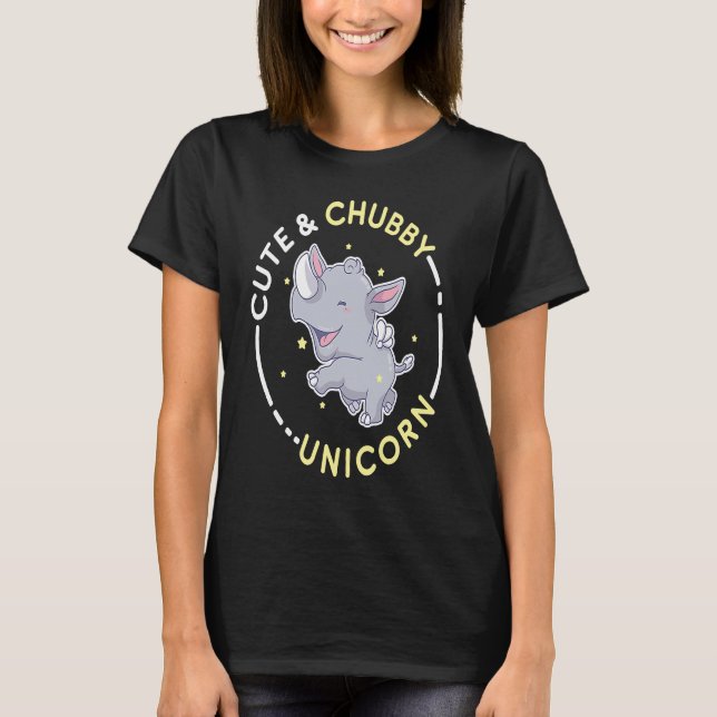 Camiseta Niños de rinocerontes de Chubby Unicornio (Anverso)