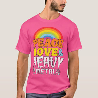 Camiseta Niños de rock de punk y amor Metalizado arcoiris p