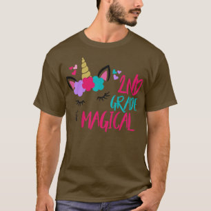Camiseta Niños de segundo grado unicornio primer día de cla