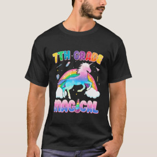 Camiseta Niños De Séptimo Grado Mágico Unicornio Arcoiris D