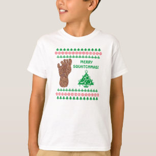 Camiseta Niños de Squatchmas Bigfoot de la pista de Z
