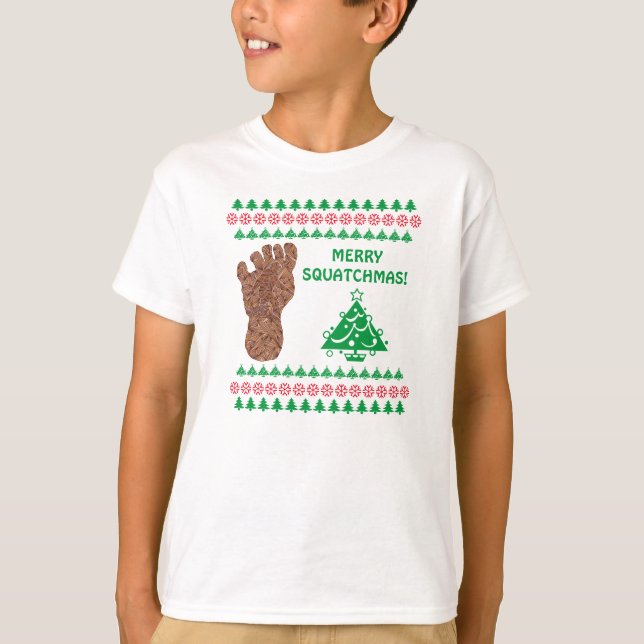 Camiseta Niños de Squatchmas Bigfoot de la pista de Z (Anverso)