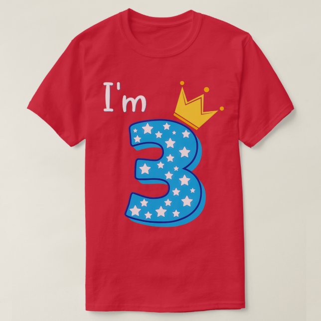 Camiseta Niños de tres años niño de tres años de edad niño  (Diseño del anverso)