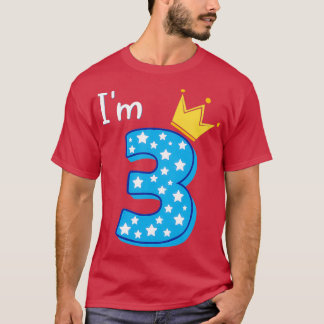 Camiseta Niños de tres años niño de tres años de edad niño 