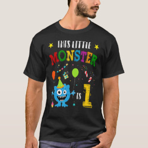 Camiseta Niños De Un Año Este Pequeño Monstruo Es Primer Na