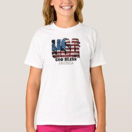 Camiseta Niños de USA Dios Bendiga a América
