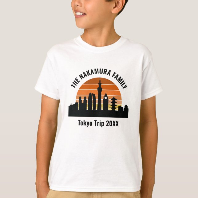 Camiseta Niños de vacaciones de Personalizado de atardecer  (Anverso)