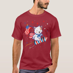 Camiseta Niños Del 4 De Julio Se Mueven Con Fuegos Artifici