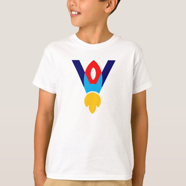 Camiseta Niños del cohete de la letra V (Anverso)