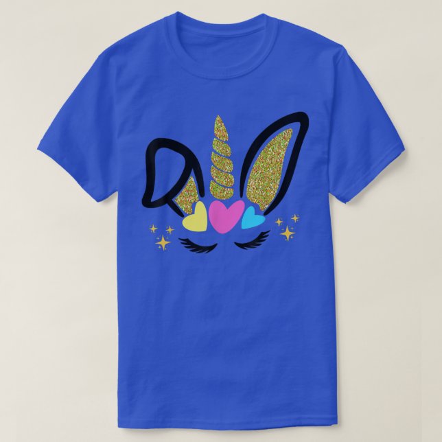 Camiseta Niños del Día de Pascua de Conejo de Cara de Unico (Diseño del anverso)