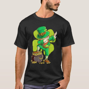 Camiseta Niños del Día de San Patrón Hombres Dabbing Leprec