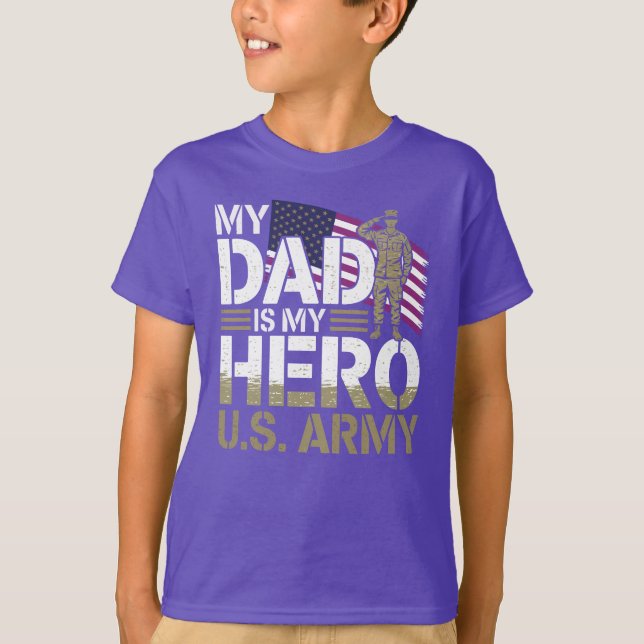 Camiseta Niños del ejército de Estados Unidos - Mi papá es  (Anverso)
