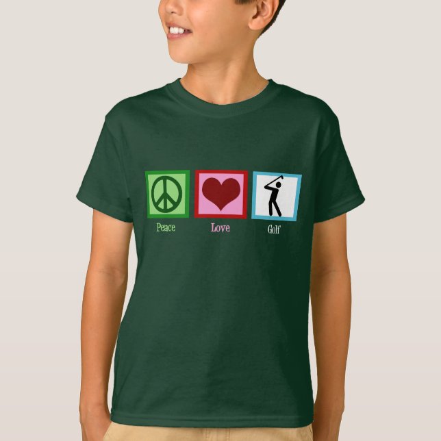 Camiseta Niños del Golf Peace Love (Anverso)