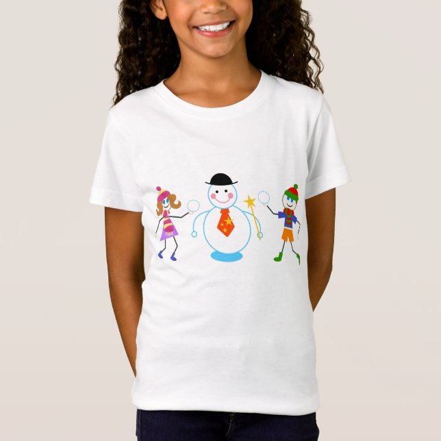 Camiseta Niños del muñeco de nieve (Anverso)