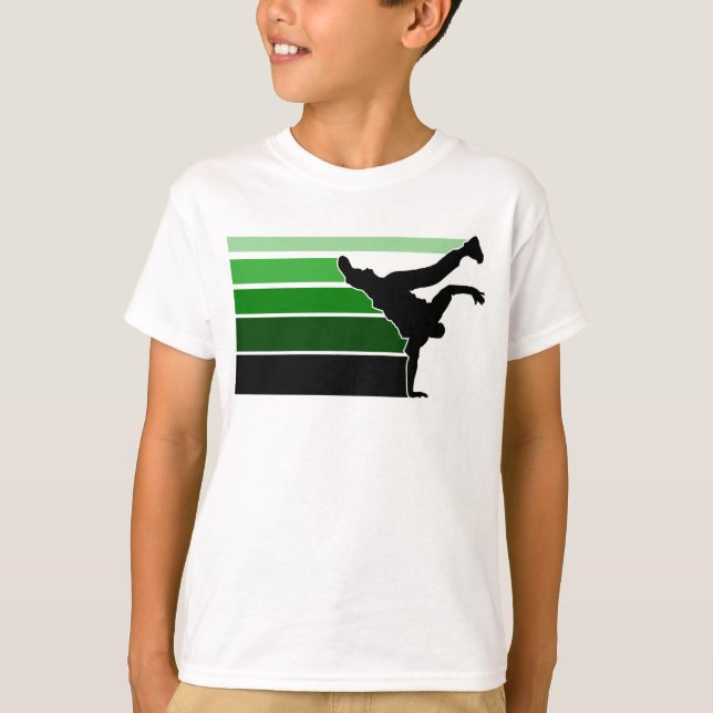 Camiseta Niños del negro del grn de la pendiente de BBOY (Anverso)