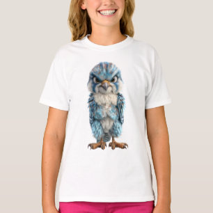 Camiseta Niños del Pájaro Raptor Azul Enojado