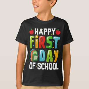 Camiseta Niños del primer día escolar felices de vuelta a l