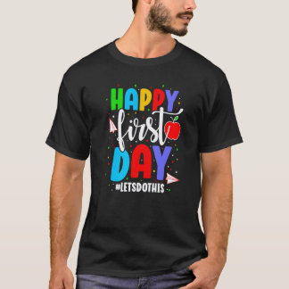 Camiseta Niños Del Primer Día Maestro Regreso A La Escuela