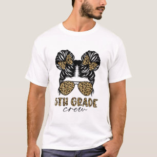 Camiseta Niños Desordenados Bun Chicas De Leopardo De 5º Gr