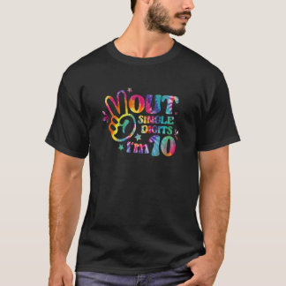 Camiseta Niños despacio Dígitos únicos Tengo 10 años