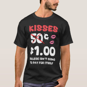 Camiseta Niños Día de San Valentín Camisas Por Besos Gra