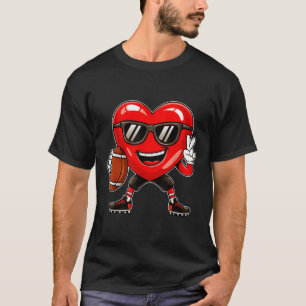 Camiseta Niños Día de San Valentín Corazón Jugando Fútbol N
