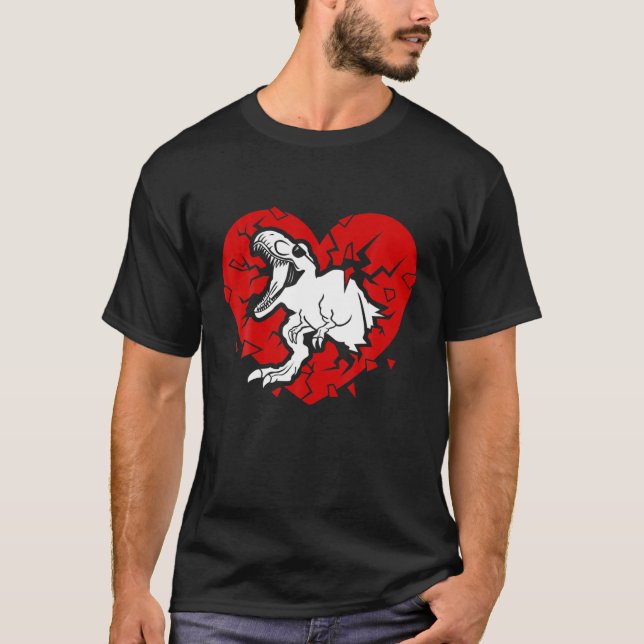 Camiseta Niños Día de San Valentín Dinosaurios Lover (Anverso)