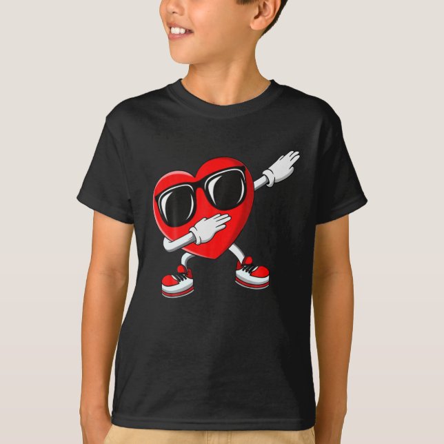 Camiseta Niños Día de San Valentín niños con amor cardíaco  (Anverso)