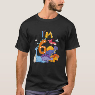 Camiseta Niños Dino 6º Nacimiento Niño Yo tengo 6 años Chic