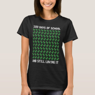 Camiseta Niños Dino Estudiantes Dan Feliz 100 Días De Scho