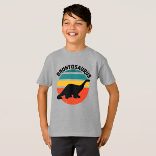 Camiseta Niños Dinosaurio Brontosaurus Retro Sunset Dolor