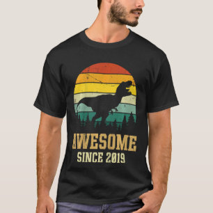 Camiseta Niños Dinosaurio de 3 años de edad asombroso Sinc
