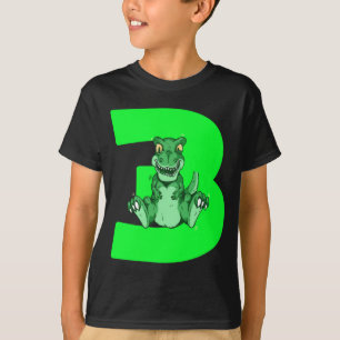 Camiseta Niños Dinosaurios 3 cumpleaños presente DIno ni