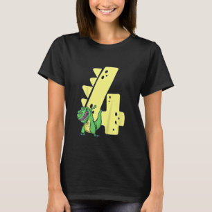 Camiseta Niños Dinosaurios Cumpleaños 4 Años Rex 4B