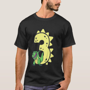Camiseta Niños Dinosaurios Cumpleaños Niño de 3 años Rex 3B